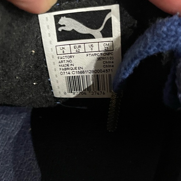 Men’s Blue Puma Sneakers - Picture 4 of 4